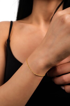 14-Karat-Gelbgold-Seil-Twist-Kettenarmband - 3