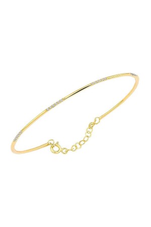 14 Karat Gold 0. 14 Karat Diamant-Crispy-Manschettenarmband - 3