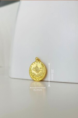 14 Karat Gold bedruckter Tugra-Anhänger UCBSKTGR - 4