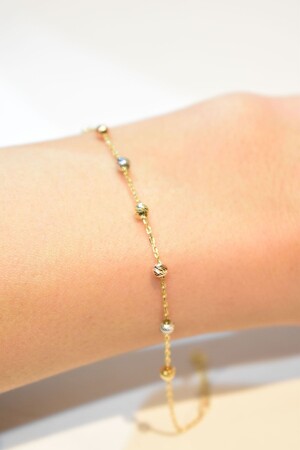 14 Karat Gold Dorica Detailliertes Armband - 5