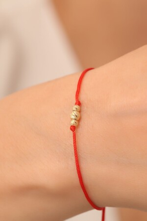 14 Karat Gold Red String 3 Dorica-Armband - 2