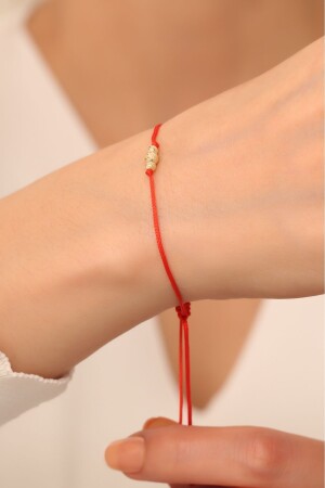 14 Karat Gold Red String 3 Dorica-Armband - 5