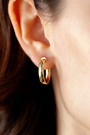 أرنق قلوبة من الذهب من 14 كيراط للنساء من MNZ 20 مم KP1216 - Cenova Kuyumculuk