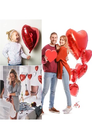 14 Şubat Sevgililer Günü Romantik Oda Mekan Süsleme Özel Gün Yıldönümü Gül Kalp Balon Mum Süpriz Set - 3