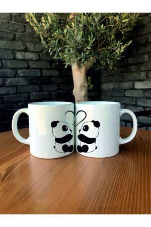 14 Şubat Sevgililer Gününe Özel Kişiye Özel Isimli Birbirini Tamamlayan Seramik Kupa Bardak Panda HED5E6R7JKRTHSRhvn - 1