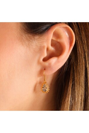 أذنين من الذهب 14 كيراط أذنين الأم T10046 - Sembol Gold