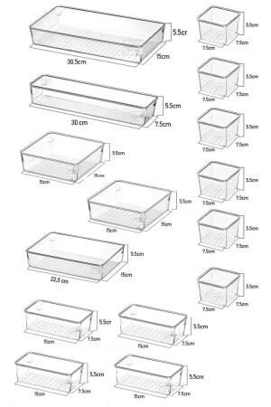 14-teiliger Schubladen-Organizer, Badezimmer-Schmuck-Make-up-Organizer, Organizer-Organizer-Box T0904S229 - 5