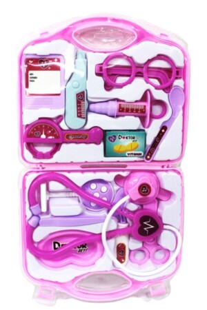 14-teiliges Spielzeug-Doktor-Set in Mega-Pink-Tasche - 3