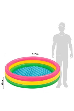 147 cm großer Sunset-Pool mit drei Zinken und aufblasbarer Basis - 3