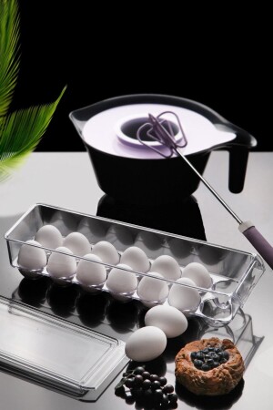 14'lü Kapaklı Maxi Yumurta Saklama Kabı Şeffaf NDY-N44-1 - 1