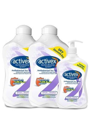 منز-مضاد للبكتيريا صابون سائل حساس 1.5 + 1.5 + 700ml ACTH15700 - Activex