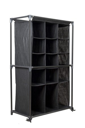 15 Gözlü Ayakkabı Elbise Dolabı Çok Amaçlı 4 Raflı Tela Bez Dolap Organizer - Rustikevdecorart