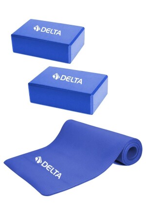 15 mm Yogamatte-Yoga-Kissen und Yoga-Block-Yoga-Schaumstoff Blau - 1