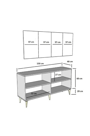 150 cm Midas Konsole Anthrazit Silber MIDASKNS - 9