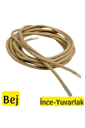 150 Cm Yuvarlak Bağcık- 60cm-350cm Istenilen Uzunlukta Metal Uçlu Fitilli Ayakkabı Bağcığı- 1 Çift - 1