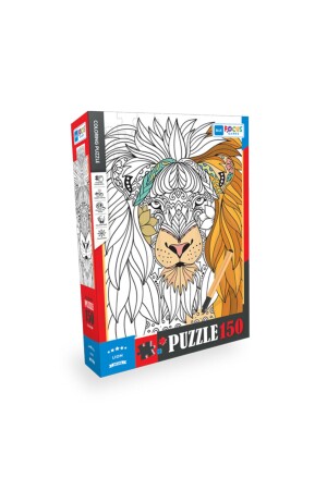 150 Parça Coloring Puzzle - Lion (ASLAN) BF386 - 1