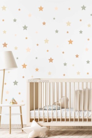 150-teiliges Aufkleber-Set „Softy Stars“ für Kinderzimmer SSTCKREKSP434 - 1