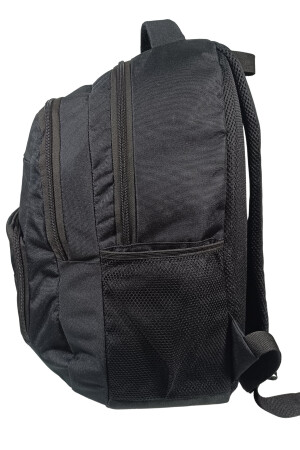 1501 Schwarzer Mittelschulrucksack mit 4 Fächern, wasserdichtem Laptopfach - 5