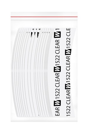 1522 Clear™ Protez Saç Bandı Oval ''c'' (2-0cm X 7-5cm) 36 Adet - 1