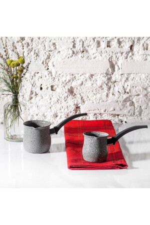 (منز-بيو) غرانيت أسود فضي خليط قهوة مجموعة 153. 03. 08. 0054 - Karaca