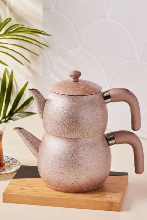 منز بيوجرانيت الفولاذ بالإضافة إلى طوب شاي مادي مجموعة بيكيليت المقبض وردة 153. 03. 08. 1605 - Karaca