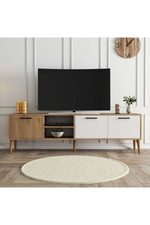 1585 Exxen 180 cm (Holzbein) TV-Möbelkorb weiß - 4