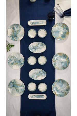 م.ن.ز-بولوت بورسلين 16 قطعة طعام الإفطار المخصص لـ 6 أشخاص - Heda Porselen