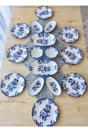 نمط منازل ياسين 16 قطعة وجبة الإفطار المخصصة ل 8 أشخاص - Venüs Home Decoration