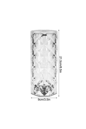 16-Farben-Touch-Kristall-LED-Tischlampe mit Fernbedienung, wiederaufladbare RGB-Atmosphärenlicht-Kristalllampe - 7