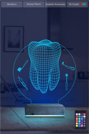 16 Farben Zahnarzt Geschenk Zahnarzt mit 3D-Lampensteuerung NG3D177 - 10