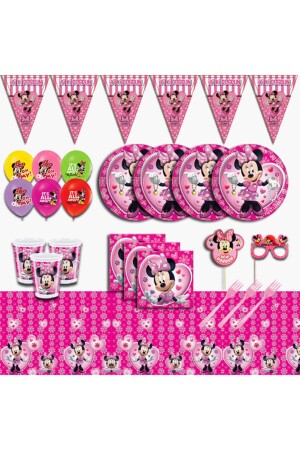 16 Kişilik Doğum Günü Parti Malzemeleri Seti - Minnie Mouse