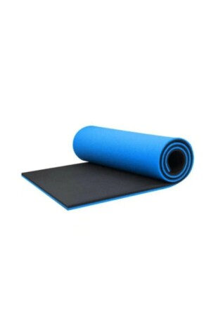 16 mm Pilatesmatte – Blau-Schwarz – doppelseitig, 180 cm x 60 cm x 1–6 cm - 1