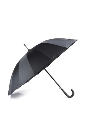 16 Telli Şemsiye Protokol Şemsiye Çoban Şemsiye Fiber Telli Saplı Siyah Renk Cv40 rb2020 - 1