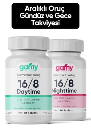 16-8 Aralıklı Oruç Gündüz & Gece 30-30 Tb. - Gamy