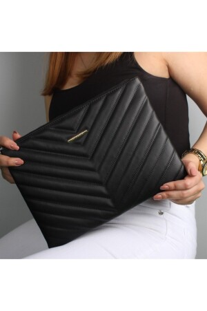 حقيبة يد من الجلد من النساء 1615 سوداء - My Valice