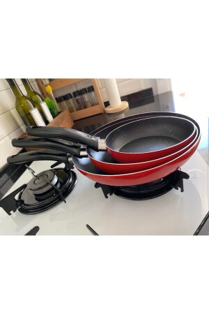 مجموعة من علبة تيفلون غير المقاومة للنيران من 16-20-24 سم - Sobapark