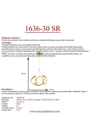 1666-30 Gelber LED-Kronleuchter 1636-30 SR - 4