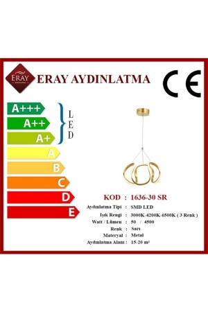 1666-30 Sarı Led Avize 1636-30 SR - 5