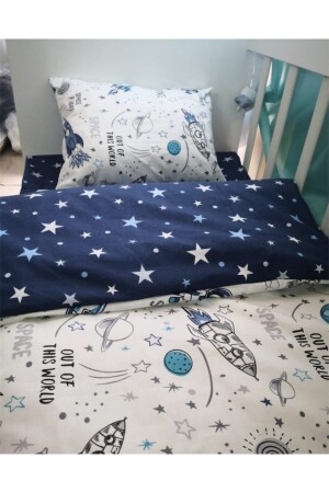 مـنـز - القطن الأطفال المراهقين الواحدين غطاء القماش المعدل الفضاء الفضاء 1675 - Bebek Özel