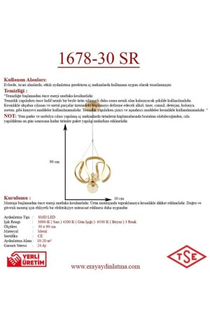 1678-30 Gelber LED-Kronleuchter 1678-30 SR - 4