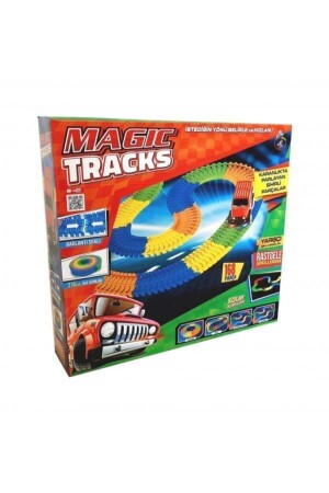 168 Teile Magic Tracks Rennstrecke und 1 Batterieauto-23082235 - 3