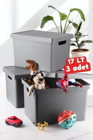 م.ن.ز-17 لترات، صندوق مع غطاء 3 قطع أنتراتيت - Nandy Home