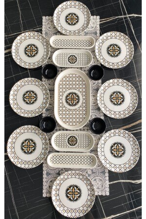 (مينز-ليفا) نموذج 17 قطعة وجبة الإفطار المخصصة لـ 8 أشخاص - VENÜS HOME DECORATION