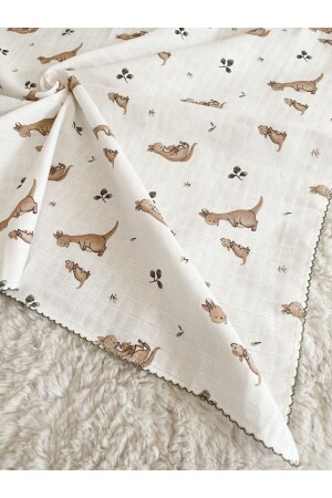 غطاء المسلين متعدد الأغراض 17- كنجورو 80x90 سم طفل وطفله وولد حديثي - Cloudy