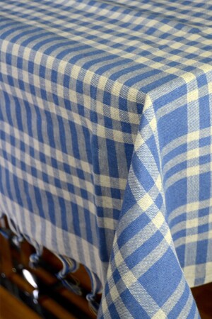 ملابس طاولة متعددة الأغراض المنزلية وملابس النزهة 170 × 170 سم ملابس طاولة زرقاء - İna Home