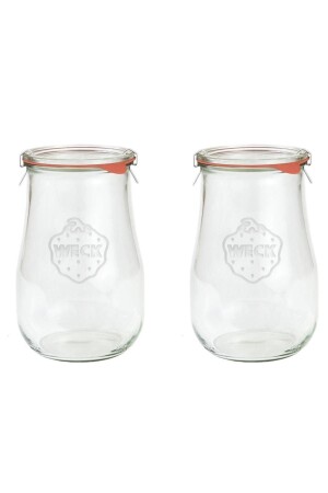 1750 Ml Cam Kavanoz Lale Serisi (2 Adet) 153.01.01.077-2 - Weck