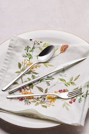 منز بيلو 18 قطعة ديسيرت فوك لوك سكين مجموعة 6 أشخاص 600. 15. 01. 1746 - Emsan