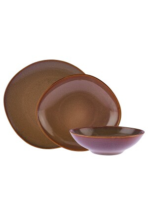 (منز) - العصر الجديد (مجموعة عشاء 18 قطعة لـ 6 أشخاص (مينك) 600. - Emsan