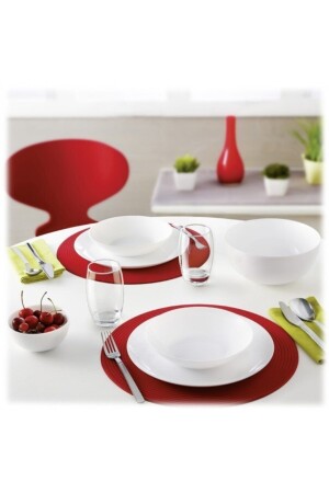 (منيز كارين زيلي) الزيّدة البيضاء 18 قطعة عشاء لـ 6 أشخاص - Luminarc