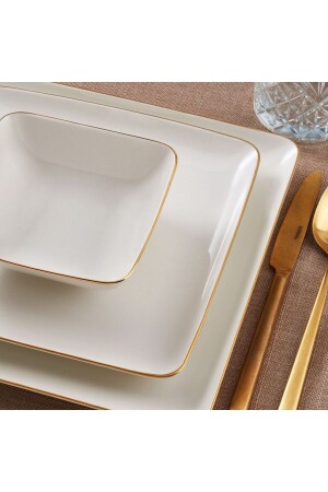(منيز-كانساس) عشاء مساحة 18 قطعة لـ 6 أشخاص (الذهب) - Güral Porselen